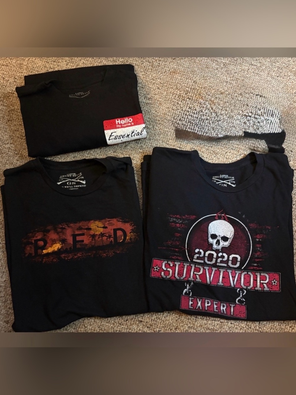 Lot of Black Graphic T-Shirt - Casual Crew Neck